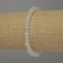 Rock Crystal Rondelle Bracelet, 6x4 mm, 18 cm stretch