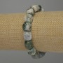 Bracelet Moss Agate Beads, Tumbled, Diameter 10–13×9–11 mm ±, Length 18 cm ± Stretch