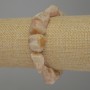 Citrine bracelet with natural unpolished faceted stones, diameter 14-20×14 mm, length 18 cm, stretch
