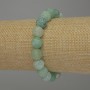 Bracelet Frosty Agate Smooth Bead, 10 mm Diameter, 18 cm Length, Stretch