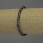 Larvikite Rondelle Bracelet, 4x2 mm, 18 cm stretch