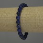 Lapis Lazuli Bracelet smooth beads, 8mm diameter, 18cm length, stretch