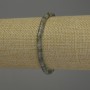 Labradorite Rondelle Bracelet, 4×2 mm diameter, 18 cm stretch
