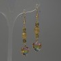 Citrine Earrings in a Faceted Cube