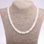 Necklace of rock crystal cylinders, 8×17 mm diameter, 47 cm length