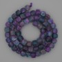 Fluorite Beads on Thread, Faceted Cube, 7x7 mm, Length approx. 39 cm