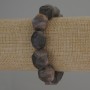 Sunny Bracelet with natural stone, faceted beads, diameter 16-18×13-16 mm, length 18 cm stretch