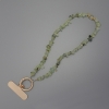 Phone charm with Prenite crumb beads 4-10×2-4mm + ring, 24mm ring diameter for ears, length 40cm (bead length 37cm)