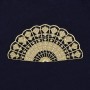 Brooch 'Fan' golden metal 62x32mm+