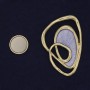Magnetic Brooch Accent Violet-Gold Metal 37×54 mm+
