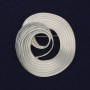 Accent Brooch white mother-of-pearl color iridescent rhinestones silver-colored metal 48x45mm+
