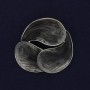 Accent Brooch gray enamel, silver-toned metal 44mm+