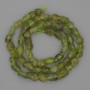 Chrysoprase Beads on Thread, Briolette Cut, 9x5 mm, length 39 cm