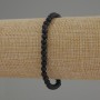 Aventurine Bracelet 'Night of Cairo' Smooth 4 mm Beads, 18 cm Stretch