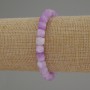 Lavender Amethyst Bracelet, Faceted Cube 7mm, 18 cm length, stretch