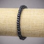 Elastic bracelet Aventurine Blue Sand Night of Kaïra (pressed) smooth rondel, diameter 6×4 mm, length 18 cm+