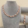Necklace and Bracelet Set 'Assortment' — Oval 9x8 mm +/-, Faceted 8x7 mm +/-, Bead 4 mm +/-, Length 50 cm +/-, Length 18 mm +/- with extender chains