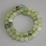 Prehnite Beads Cubic Faceted 9×9 mm ± on String, 37 cm length ±