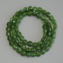 Chrysoprase beads, faceted coin-shaped, 6 mm diameter, 39 cm length, on a thread