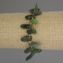 Jadeite bracelet with faceted beads, 'Butterfly', diameter 12-17×6 mm ±, with 3 mm seed beads ±, length 18 cm (stretch)