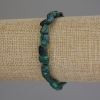 Malachite Faceted Bracelet, bead size 8x5-8 mm, length 18 cm, stretch