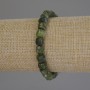 Jadeite Faceted Cube Bracelet, 7×7 mm, 18 cm length, stretch