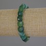 Faceted Agate Cube Bracelet, 8.5 mm diameter, 18 cm length, stretch