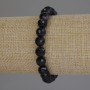 Agate Bracelet with Faceted Beads, 8 mm, 18 cm, Stretch