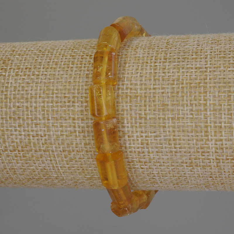 Bracelet Citrine - Faceted, diameter 9-11×7 mm ±, length 18 cm ±, stretch