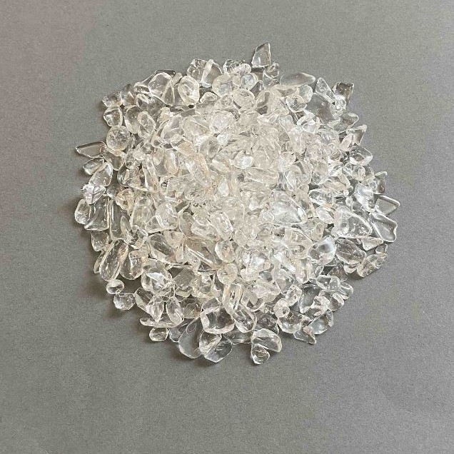 Natural Rock Crystal Chips, Undrilled, 3–8 mm, 5×4–7 mm (per 100 g)