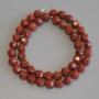 Red Jasper Beads, Multifaceted, diameter 8x7 mm, 5 mm, length 36 cm