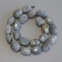 Labradorite Beads, Faceted Rondelle, Diameter 16–19×12–15 mm, on a Strand, Length 40 cm+