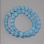 Cat's Eye beads blue synthetic stone smooth round bead, diameter 10 mm+- on a thread, length 37 cm+