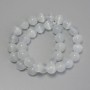 Gray Cat's Eye Beads of Smooth Synthetic Stone, Smooth Round Beads, 11 mm Diameter, on a Sturdy Monofilament, Length About 36 cm