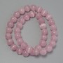 Cat's Eye beads pink synthetic stone smooth round bead, diameter 9.5 mm ± on a string, length 36 cm +