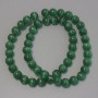 Cat's Eye Beads, Dark Green, Synthetic Stone, Smooth Round Beads, 8 mm Diameter on Beading Wire, 38 cm Long