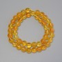 Citrine beads, smooth ball shape, 8.5 mm diameter ± on thread, length 37 cm+