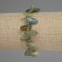Green Tourmaline Bracelet with Faceted Butterfly Centerpiece, 10-15 × 6-8 mm, 3 mm beads, length 18 cm, stretch