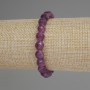 Tourmaline Bracelet with Faceted Beads, 8 mm Diameter, 18 cm Length, Stretch