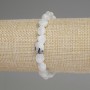 Adularia Faceted Bracelet, beads 10-18×5-6 mm, 3 mm seed beads, length 18 cm, stretch