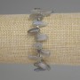 Labradorite Butterfly Faceted Bracelet, 10–18×5–6 mm diameter, 3 mm seed beads, length 18 cm, stretch