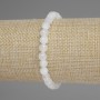 Bracelet with rock crystal, faceted bead 6mm, length 18 cm, stretch
