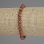 Aventurine Bracelet 'Golden Sand' Faceted Bead, 6mm Diameter, 18cm Length, Stretch