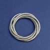 Stretchy flexible silvery metal bracelet