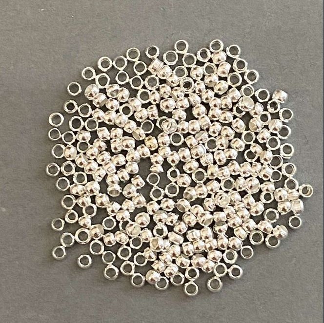 Crimp Fixers 'zakhypy', diameter 2.5 mm, metal color 'silver' packaging 200 g
