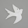 Swallow Pendant made from natural white mother-of-pearl 27x25x3mm