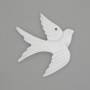 Swallow Pendant made from natural white mother-of-pearl 27x25x3mm