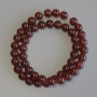 Carnelian Beads Smooth Round Balls, 8 mm Diameter +/- on Beading Thread, Length 39 cm+