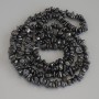 Hematite Chip Beads, diameter 4-10×2-5 mm, length 78 cm on thread