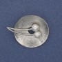 Accent Brooch with Pearls and Rhinestones, Silver-Tone Metal 32x40mm+